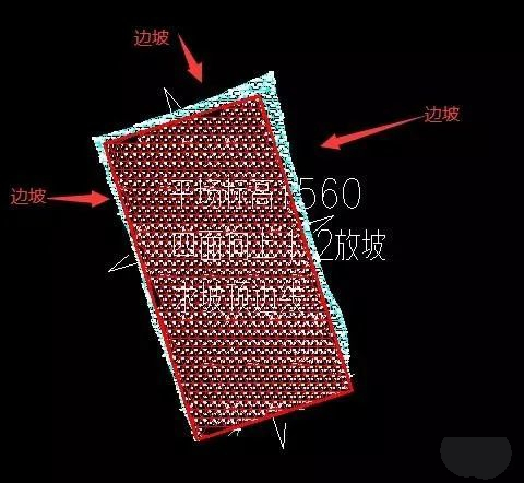 CASS怎樣快速算出邊坡坡頂（腳）線？