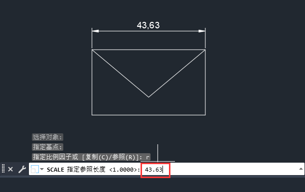 CAD如何放大對(duì)象到指定尺寸？