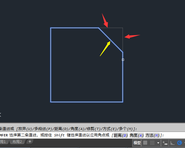 CAD倒角設(shè)置角度！